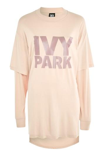 Topshop Double Layer Logo Top By Ivy Park