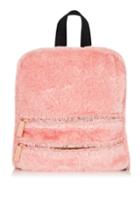 Topshop *molly Pink Fluff Backpack By Skinnydip