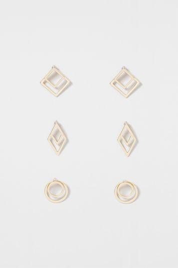 Topshop Mix Shape Front And Back Earrings
