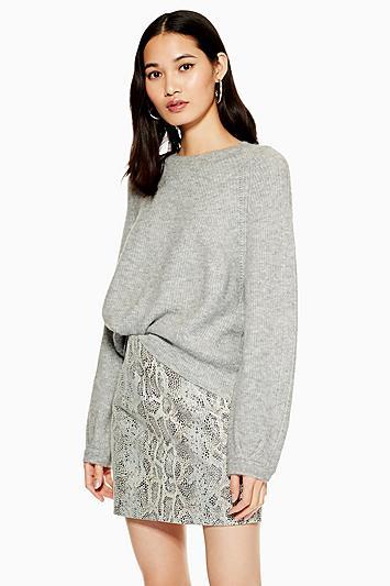 Topshop Tall Super Soft Chevron Jumper