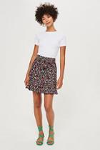 Topshop Tall Floral Ruffle Skirt