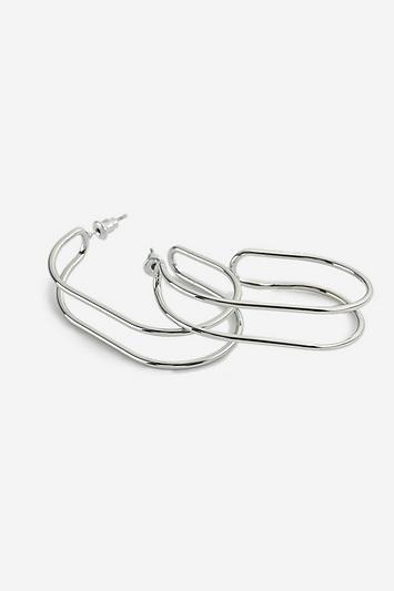 Topshop *double Curve Hoops