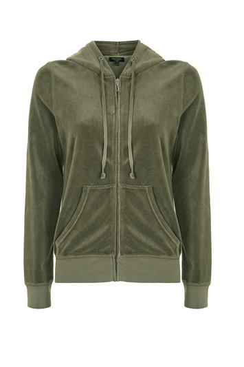 Topshop *logo Velour Hoodie By Juicy Couture