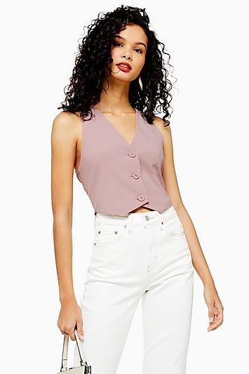 Topshop Blush Waistcoat