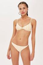 Topshop Striped Twist Bikini Bottoms
