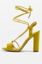 Topshop Reno Ankle Tie Block Heel Shoes