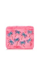 Topshop *palm Fur Clutch Bag By Skinnydip
