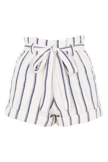 Topshop Stripe Paperbag Shorts