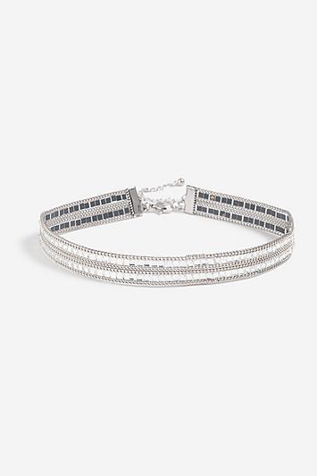 Topshop *chain And Stone Choker
