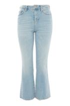 Topshop Moto Bleach Dree Cropped Kick Flared Jeans