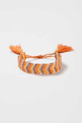 Topshop Triangle Beaded Tassel Bracelet