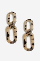 Topshop Tortoiseshell Link Drop Earrings