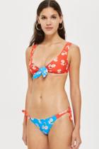 Topshop Daisy Tie Side Bikini Bottoms