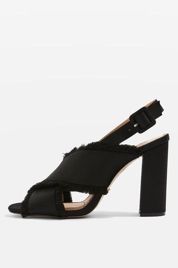 Topshop Reef Fringe Satin Sandals