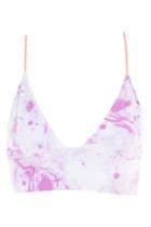 Topshop Marble Reversible Crop Bikini Top