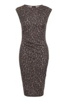Topshop Leopard Print Drape Midi Dress