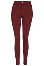 Topshop Moto Burgundy Joni Jeans