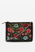 Topshop Ava Floral Embroidered Cross Body Bag