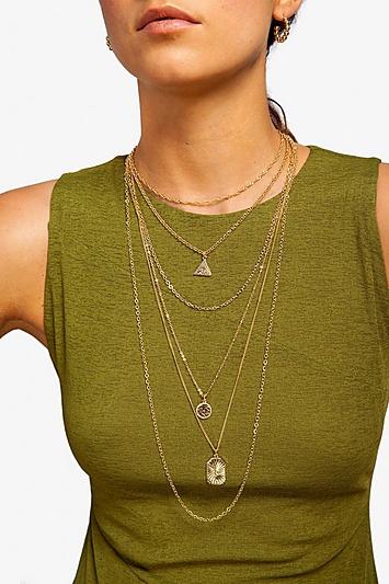 Topshop *egyptian Multirow Necklace