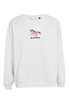Topshop 'i'm So Fancy' Unicorn Boxy Sweat Top By Tee & Cake