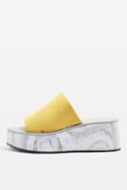Topshop Dimple Marble Effect Wedge Sandals