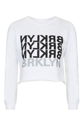 Topshop Tall Brooklyn Reflective Sweatshirt