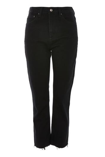 Topshop Petite Black Raw Hem Cropped Jeans