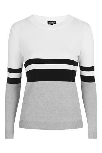 Topshop Sporty Stripe Sweatshirt