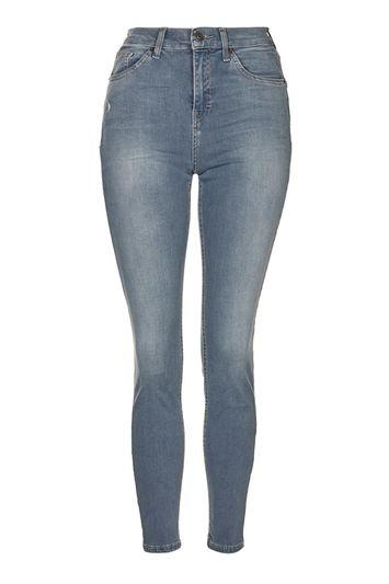 Topshop Moto Smoky Grey Jamie Jeans