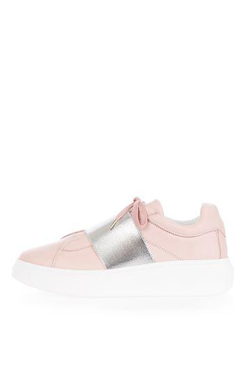 Topshop Turin Metallic Elastic Trainer