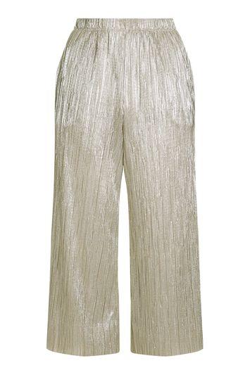 Topshop Petite Plisse Awkward Length Trousers
