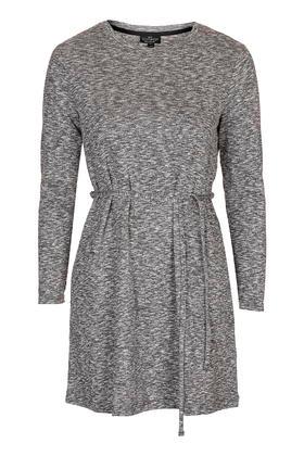 Topshop Tall Stripe Belted Dress