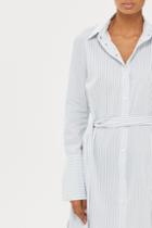 Topshop Cotton Stripe Shirt Dress By Boutique