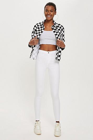 Topshop White Holding Power Joni Jeans