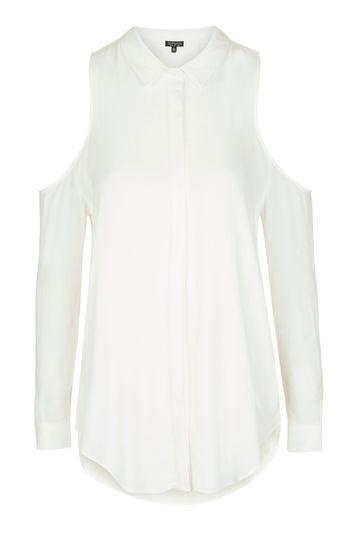 Topshop Morrocaine Cold Shoulder Shirt