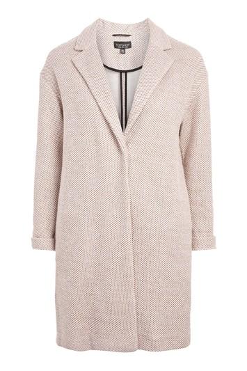Topshop Textured Knit Chuck On Coat