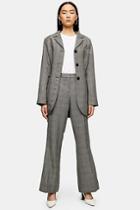 *wool Check Menswear Style Trousers By Topshop Boutique