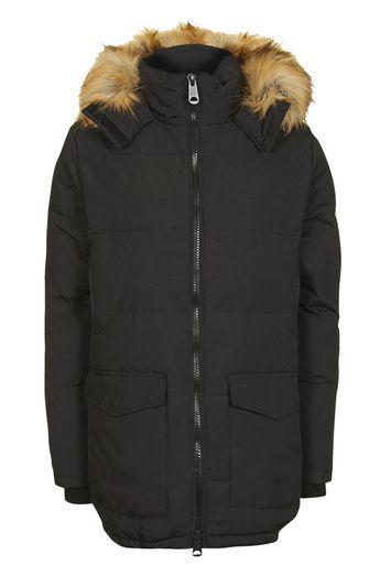 Topshop Real Down Long Puffer Jacket