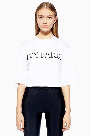 Topshop Shadow Logo Crop T-shirt Ivy Park