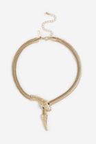 Topshop *gold Snake Design Choker Necklace