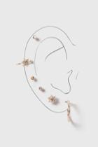 Topshop Flower Rhinestone Mixed Earrings Pack