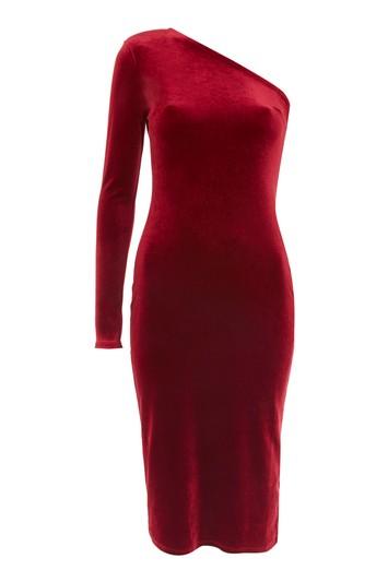 Topshop One Shoulder Midi Dress