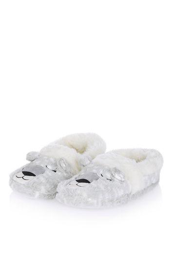Topshop Snow Leopard Slippers