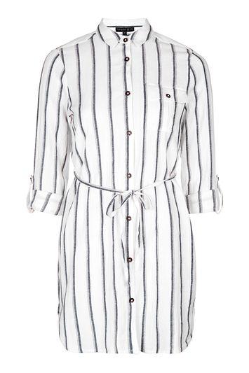 Topshop Petite Stripe Shirt Dress