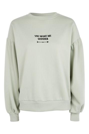 Topshop You Make Me Wonder Sweatshirt