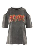 Topshop 'acdc' Chain Trim T-shirt By And Finally