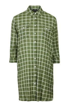 Topshop Oversized Check Shirt Dress