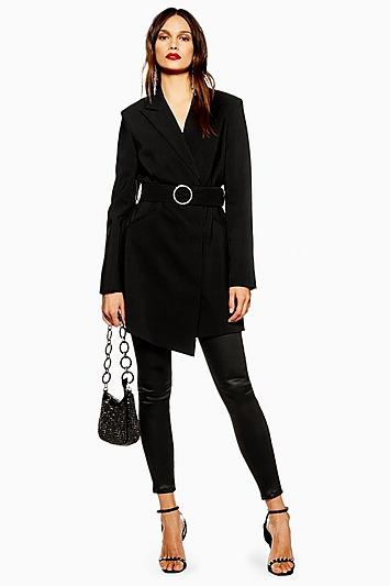 Topshop Crystal Buckle Blazer Dress