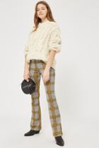 Topshop Tall Checked Flared Trousers