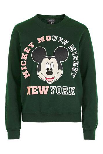 Topshop Spliced Mickey Sweatshirt